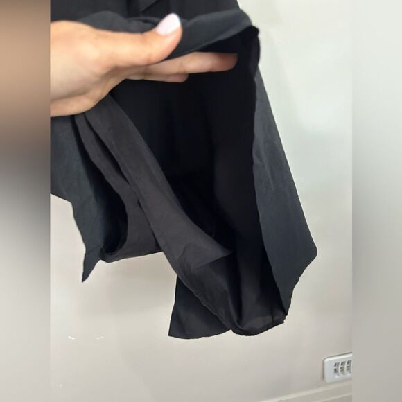 Madewell Off The Shoulder Tie Silk Mini Dress Black - Picture 4 of 11